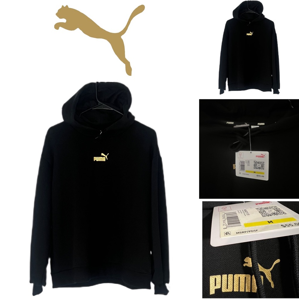 Women’s Puma Essentials Small Gold Logo Hoodie